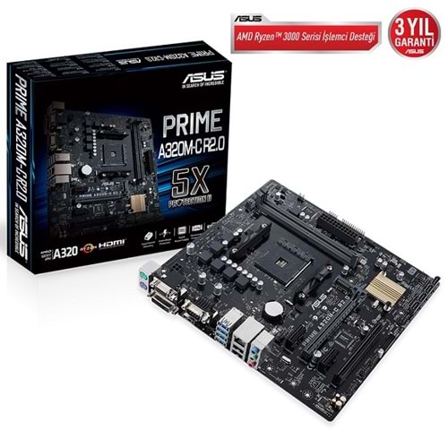 Asus Prime A320M-C R2.0 AMD A320 DDR4 USB3.1 M.2 HDMI/DVI/VGA PCI 3.0 AM4 Anaka
