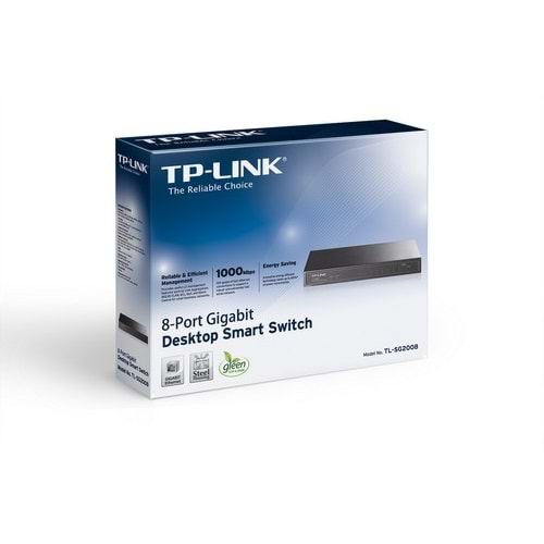 TP-Link TL-SG2008 8 Port Gigabit Pure-Gigabit Desktop Smart Switch