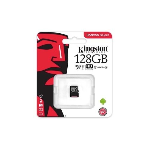 Kingston Canvas Select 128GB SDCS CL10 UHS-I Hafıza Kartı