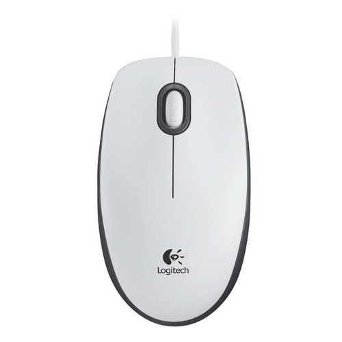 Logitech M100 Beyaz Kablolu Optik Mouse 910-005004