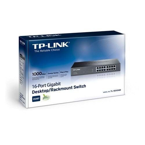 TP-Link TL-SG1016 16-Port Gigabit Çelik Kasa Rackmount Switch