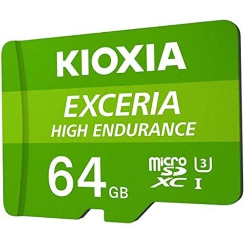 Kioxia FLA 64GB Exceria High Enrurance microSD C10 U3 V30 A1 Hafıza Kartı LMHE1G064GG2