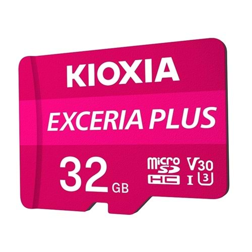 Kioxia FLA 32GB Exceria Plus microSD C10 U3 V30 UHS1 A1 Hafıza Kartı LMPL1M032GG2
