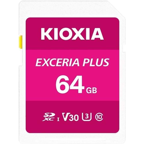 Kioxia 64GB Normal SD Exceria Plus UHS1 R100 Hafıza Kartı LNPL1M064GG4