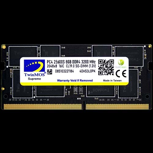 Twinmos DDR4 8GB 3200MHz Notebook RAM MDD48GB3200N