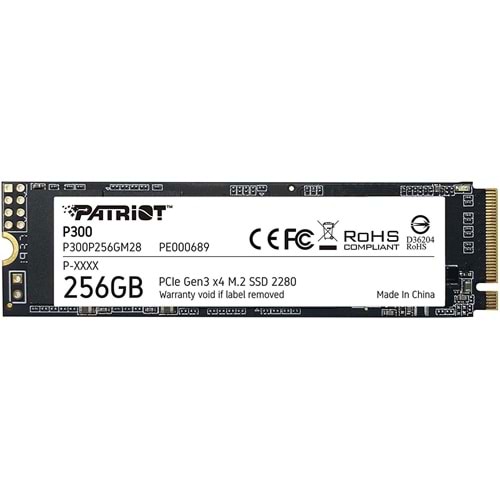 Patriot 256GB P300 M.2 Disk 2280 PCIE Gen3 x 4 1700Mbs 1100Mbs SSD Disk P300P256GM28