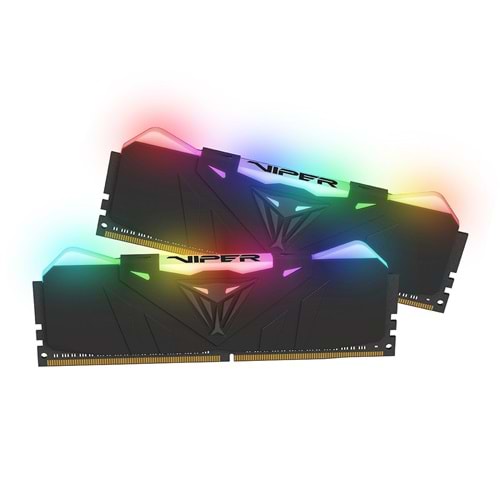 Patriot VIPER DUAL RGB BLACK Gaming Masaüstü RAM 16GB 8GBx2 3600MHz DDR4 PVSR416G360C0K