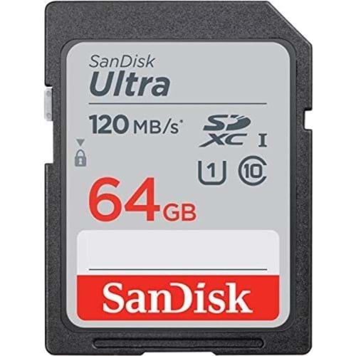 Sandisk FLA 64GB Ultra 120MB/s SDXC Hafıza Kartı SDSDUN4-064G-GN6IN