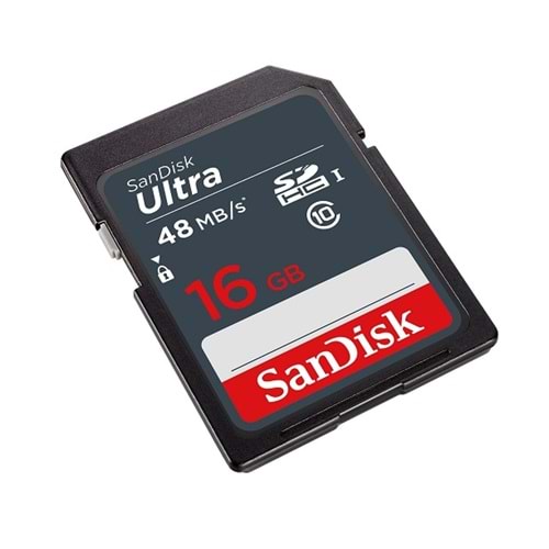 Sandisk Sandisk 16GB Ultra SDHC 48MB Class 10 UHS I SD-MMC Hafıza Kartı SDSDUNB-016G-GN3IN