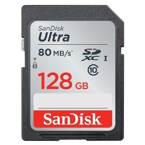 Sandisk 128GB Ultra SDXC 80MB Class 10 UHS I SD-MMC Hafıza Kartı SDSDUNC-128G-GN6IN