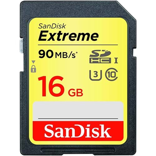 Sandisk 16 GB Extreme SDHC 90 MB Class 10 UHS I SD-MMC Kart SDSDXNE-016G-GNCIN