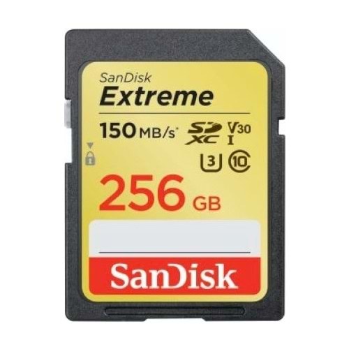 Sandisk Extreme SDXC Card 256GB 156MB/s V30 UHS-I U3 Hafıza Kartı SDSDXV5-256G-GNCIN