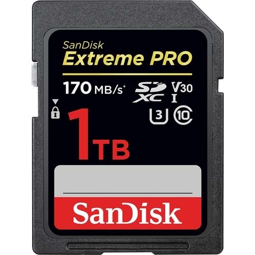 Sandisk Extreme Pro SDXC Card 1TB 170MB/s V30 Hafıza Kartı SDSDXXY-1T00-GN4IN