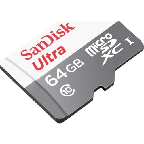 Sandisk Ultra USD 80MB/s C10 UHS White/Grey Car Hafıza Kartı SDSQUNR-064G-GN3MN