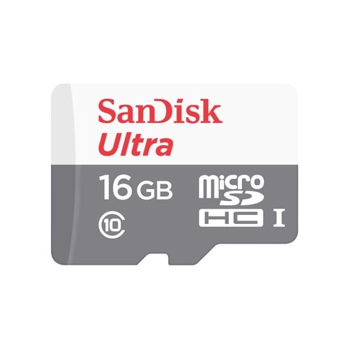 Sandisk 16GB Ultra 80MB Class 10 UHS I Micro SD Hafıza Kartı SDSQUNS-016G-GN3MN