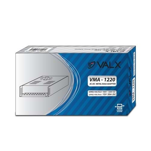 Valx VMA-1220 12V 20A Metal Kasa Adaptör