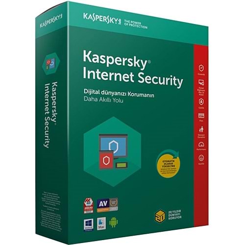 Kaspersky Internet Security MD 2019 2 Kullanıcı 1Yıl