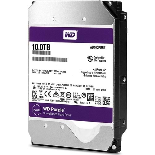 WD 10TB Purple 5400RPM 256MB SATA 3.0 3.5