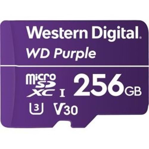 WD 256GB Purple 60MB Class 10 UHS I Micro SD Hafıza Kartı WDD256G1P0A